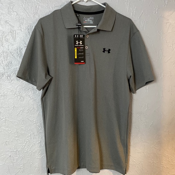 Under Armour Other - ⛳️ NWT Under Armour Men’s Gray & Black Golf Polo - M 🏌️‍♂️